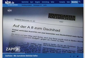 Feyder-Beitrag in den StN. Screenshot Zapp
