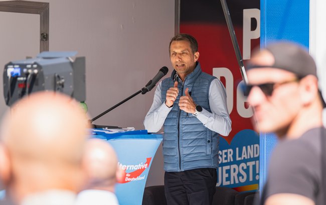 Für Martin Rothweiler, Fraktionschef im Landtag, ist Sozialismus und Umverteilung derzeit drängendes Problem. 