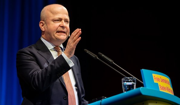 Michael Theurer beim Landesparteitag 2020. Foto: Jens Volle