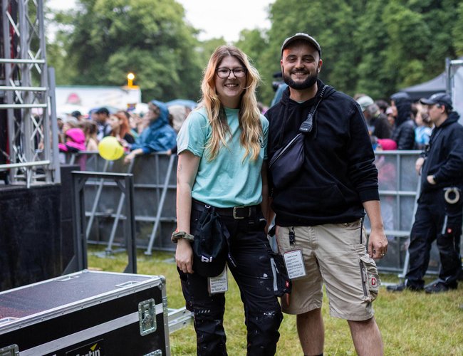 Leonie Kerll und Tim Fitschen vom Ract!-Orgateam.