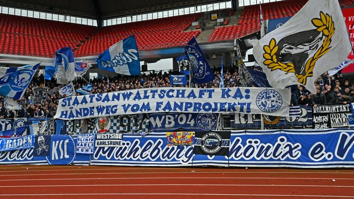 Solidaritätsbekundung der Ultras beim Auswärtsspiel am 8. April in Nürnberg. Foto: privat