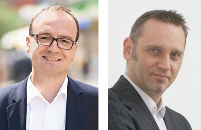 Nix nahm sie ins Visier: OB Ulrich Burchardt (links) und Kulturbürgermeister Andreas Osner. Fotos: Stadt Konstanz