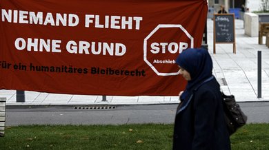 "Roma haben kein sicheres Herkunftsland" ist das Motto der Aktion im September 2014. 