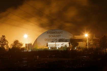 Protestaktion in Neckarwestheim 2010. Foto: Joachim E. Röttgers