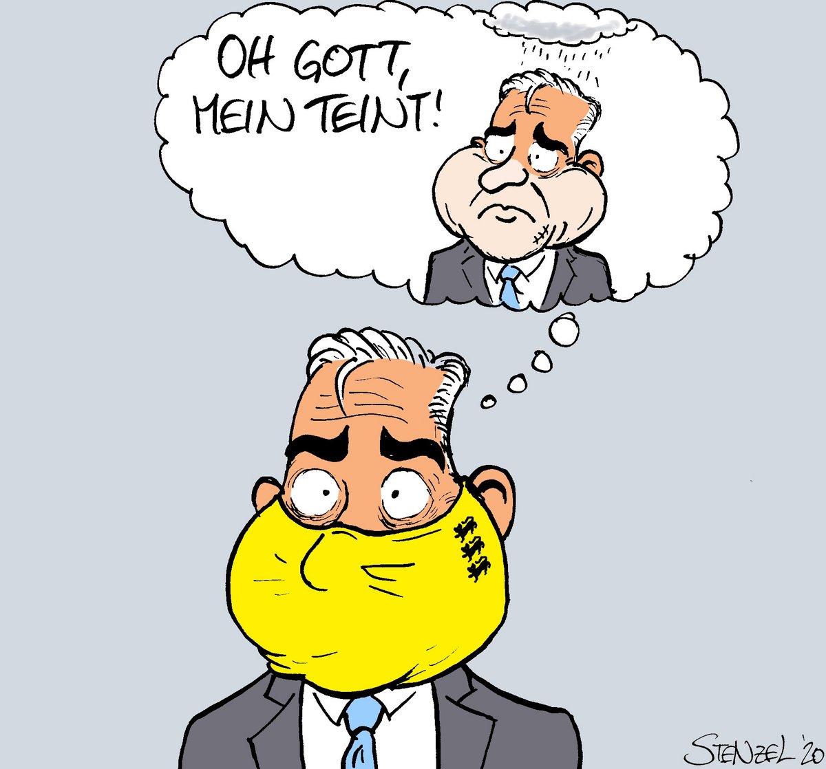 Mai 2020: Corona-Pandemie und Maskenpflicht fordern den Innenminister aufs Äußerste.