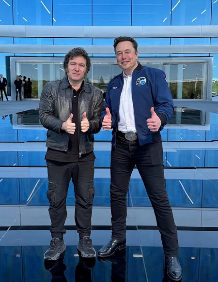 Javier Milei und Elon Musk, April 2024. Foto: Gobierno de Argentina, CC BY 4.0