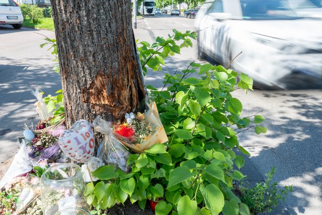 Die Unfallstelle in der Schwieberdinger Straße in Ludwigsburg. Foto: Jens Volle