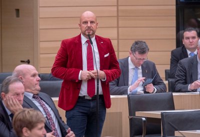 Im Kreise seiner Kollegen: AfD-Mann Stefan Räpple.