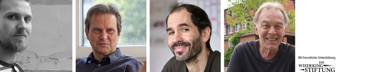 Björn Dermann, Peter Unfried, Oliver Stenzel und Gerhard Seyfried. Fotos: privat, Joachim E. Röttgers (2), Saskia Wagner