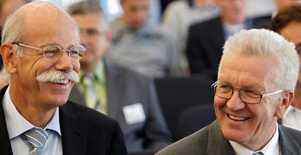 Von Anfang an ein ganz besonderes Verhältnis: Daimler-Chef Dieter Zetsche (links) und Ministerpräsident Winfried Kretschmann (grün).