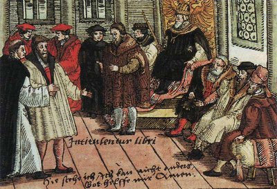 Luther auf dem Reichstag zu Worms. Unbekannter Künstler