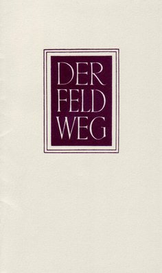 Schlicht: Das Cover des Feldwegs.
