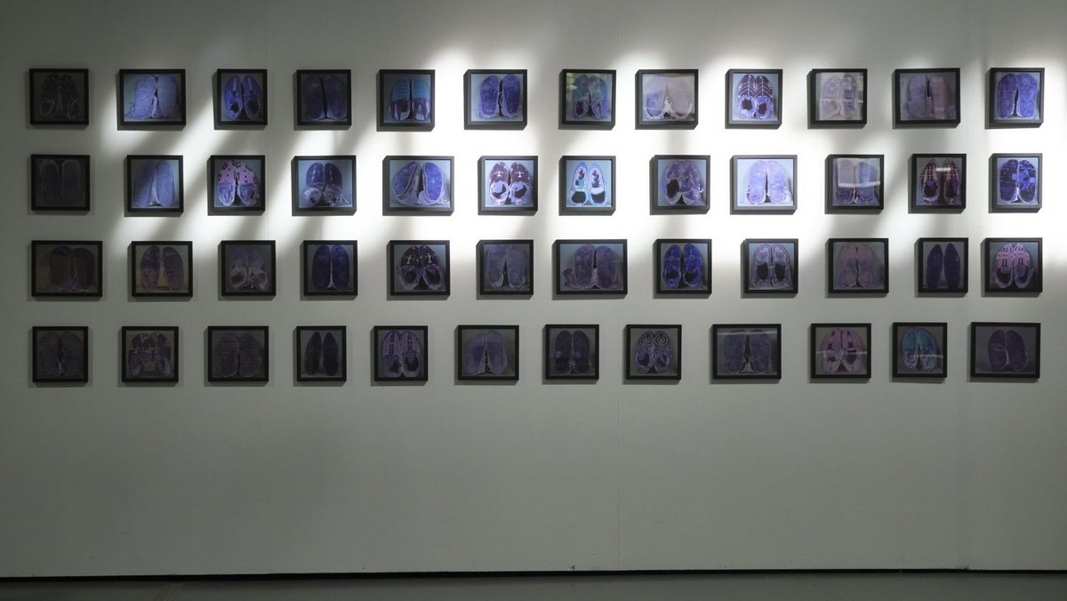 Nadia Myres Mokassin-Installation. Nadia Myres Mokassin-Installation.