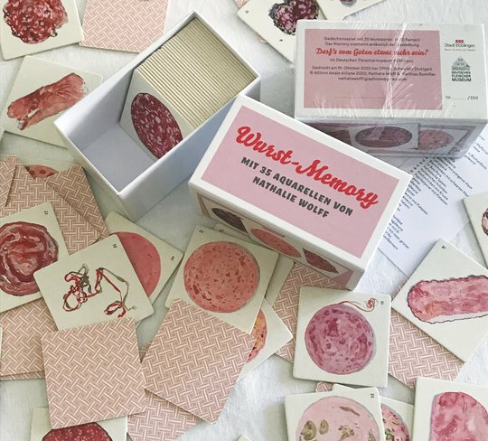 Wurst-Memory mit Wolffs Aquarellen. Wurst-Memory mit Wolffs Aquarellen.