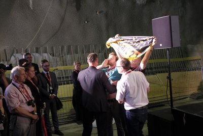 Tom Adler und Hannes Rockenbauch demonstrieren gegen S 21.