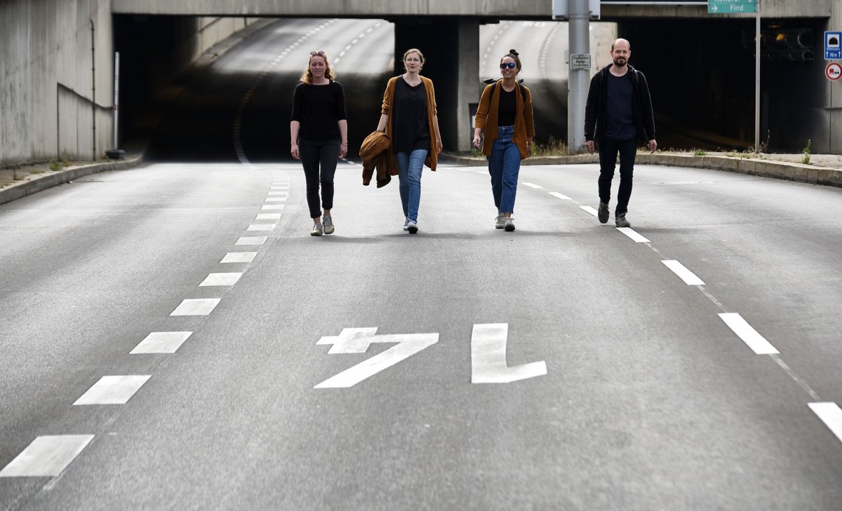 So schön kann eine Betonschneise sein, wenn sie autofrei ist. Wie am 22.9.2019. So schön kann eine Betonschneise sein, wenn sie autofrei ist. Wie am 22.9.2019.