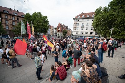 Am 29. August auf dem Stuttgarter Marienplatz.