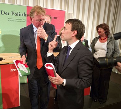 Schmiedel und Schmid suchen die Abgrenzung zu den Grünen.