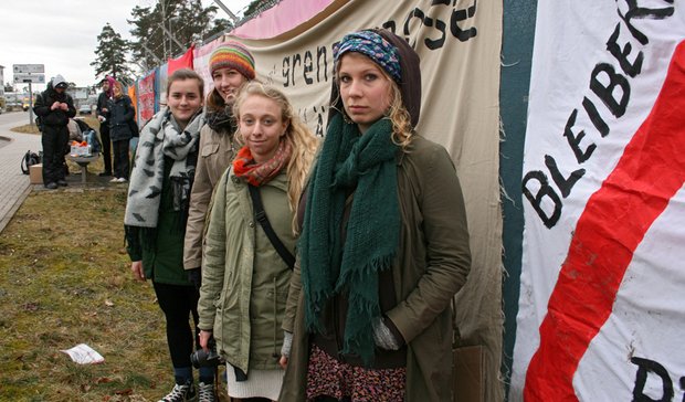 Wenig Aussicht auf Erfolg: vier Aktivistinnen des Freiburger Forum Aktiv gegen Ausgrenzung.