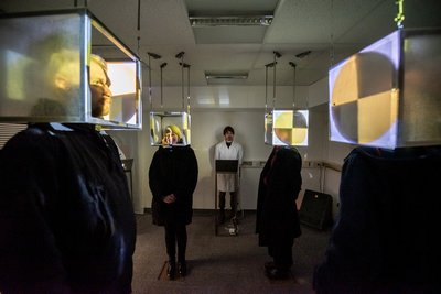 Testreihe mit Kopf-Würfeln. 