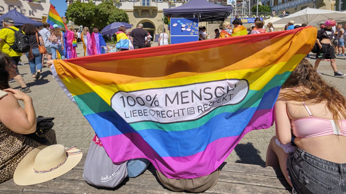 Wenn das Peter Hahne wüsste. CSD in Herrenberg. Foto: Joachim E. Röttgers