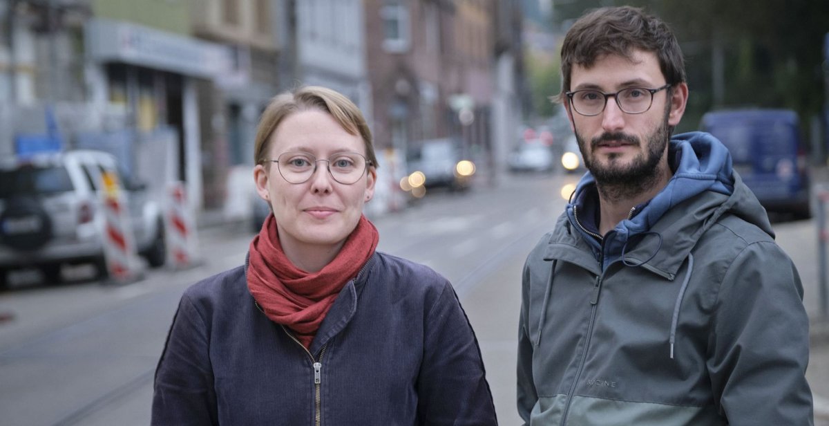 Katharina Lenhardt und Filippo Capezzone von der Linken Stuttgart setzen auf Basisarbeit statt Lagerdebatten. Foto: Joachim E. Röttgers