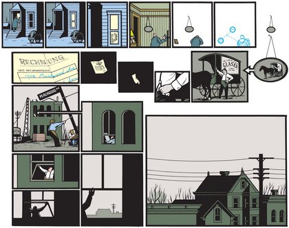 Chris Ware, hier eine Seite aus seinem Jimmy-Corrigan-Comic, ist ein vehementer Kritiker der Bauhaus-Architektur. Foto: Rizzoli