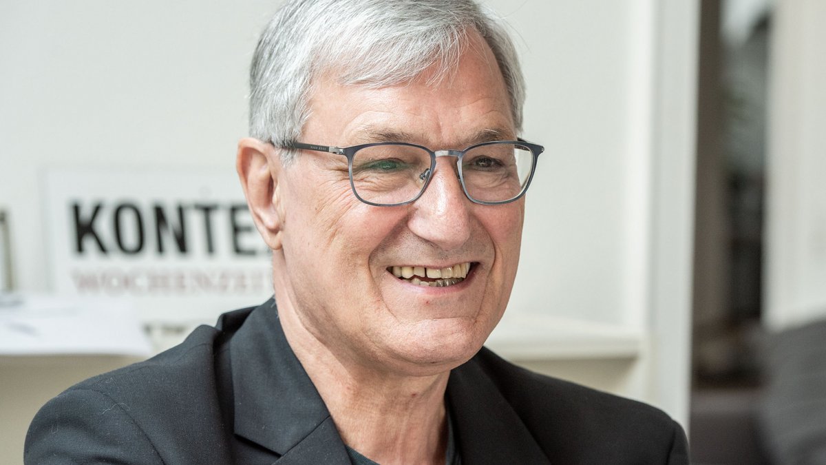 Sein Herz schlägt links: Politiker und Gewerkschafter Bernd Riexinger zu Besuch bei Kontext. Foto: Jens Volle
