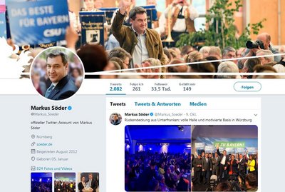 Da lacht er noch. Screenshot: Twitter