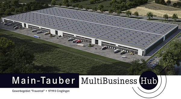 So soll die Riesenhalle aussehen. Visualisierung: Lang & Cie. Industrial