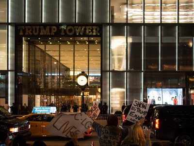 Hier wurde sehr wohl demonstriert: Trump Tower in New York City, USA. Foto: Rhododendrites, CC BY-SA 4.0