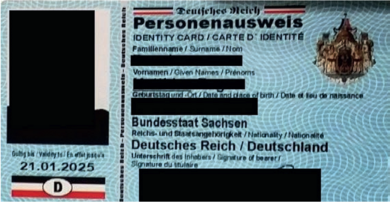 Reichsbürger bevorzugen eigene "Personenausweise", denn sie wollen kein Personal der "BRD GmbH" sein. Foto: Verfassungsschutz Sachsen-Anhalt