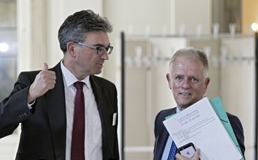Grüne Musterknaben: Salomon (links) und Kuhn.