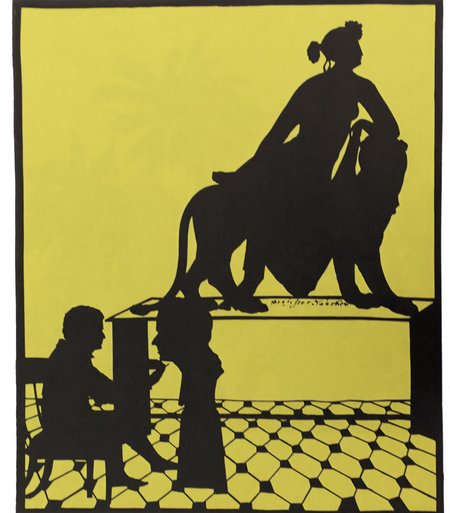 Luise Duttenhofer: Dannecker mit Schillerbüste und Ariadne.