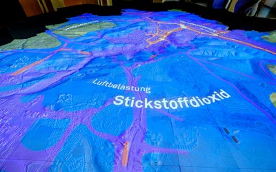 Fancy: Stadtmodell mit Lichteffekten im Stadtpalais. Foto: Joachim E. Röttgers