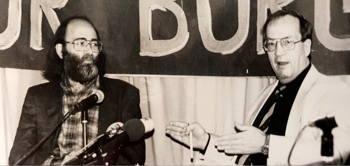 Guillermo Aparicio Anfang der 1990er-Jahre mit dem damaligen Stuttgarter OB Manfred Rommel im Theaterhaus. Foto: Archiv STOLZ