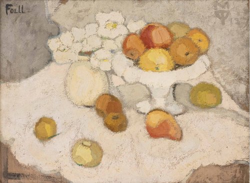 Maria Hiller-Foell: Weißes Stillleben, 1913. Foto: Frank Kleinbach  Maria Hiller-Foell: Weißes Stillleben, 1913. Foto: Frank Kleinbach
