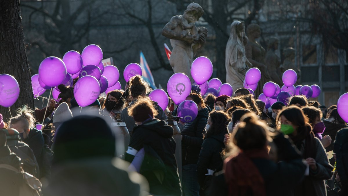 Internationaler Frauenkampftag, 2022 in Stuttgart. Foto: Jens Volle