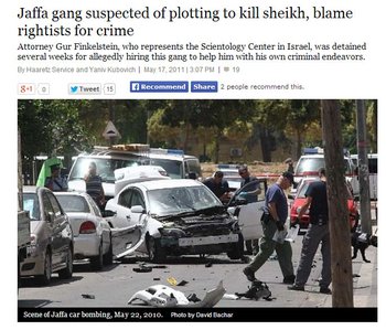 Bombenanschlag der Jaffa-Gang im Mai 2010. Screenshot: haaretz.com