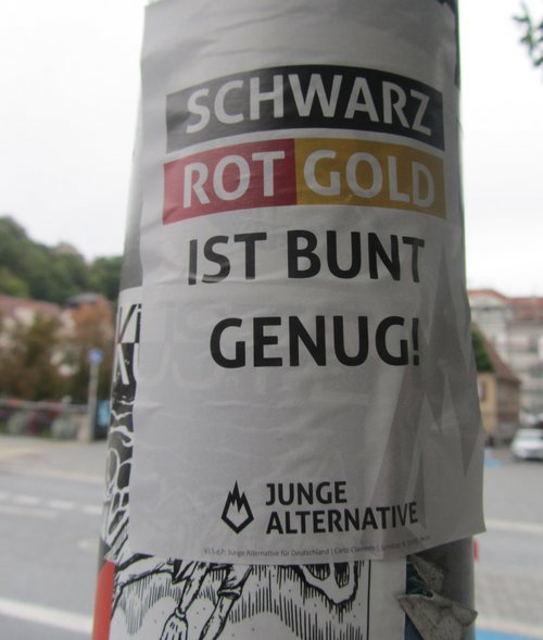 Meinungsäußerung in Tübingen. 