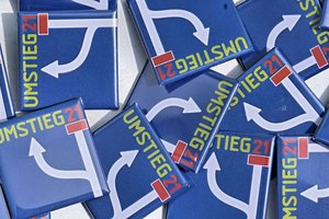 Beliebtes Plakat- und Buttonmotiv.