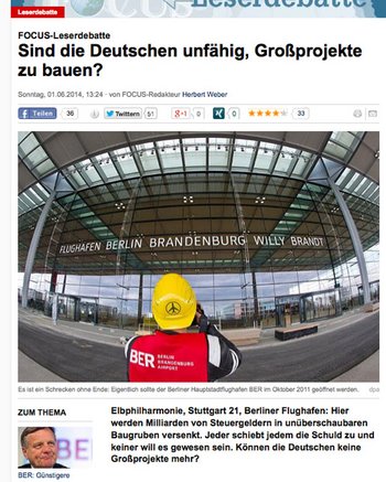 Wirklichkeit zu glatten Lügen hingebogen: Focus online. Screenshot