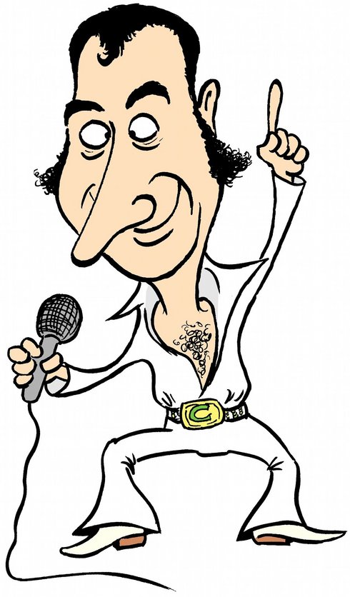 2013, als er zum dritten Mal in Folge den Co-Vorsitz der grünen Bundestagsfraktion erringt. Karikatur: Oliver Stenzel