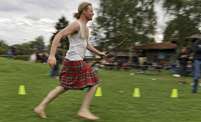 Bei den Oi!lympischen Spielen schlug sich dieser Schottenrockträger nicht schlecht!
