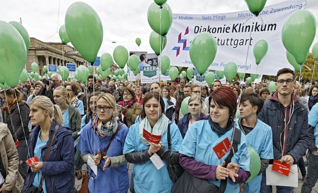 ... oder 2015 beim Aktionstag gegen das neue Krankenhausfördergesetz aus Berlin.