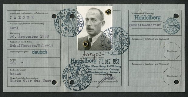 Nach Kriegsende lebte Jäger viele Jahre unbehelligt nahe Heidelberg. Foto: W. Proske (Hrsg.), "Täter, Helfer, Trittbrettfahrer" – Bd. 6