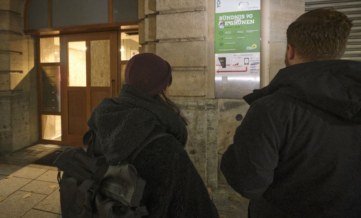 Die Beschuldigten am Ort des Tatgeschehens, Dezember 2019. Foto: Joachim E. Röttgers