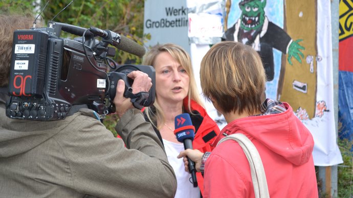 2013 war Akar Betriebsratsvorsitzende im Norgren-Werk Großbettlingen. Zwei Monate Streik nutzten damals nichts: Die Produktion wurde nach Tschechien verlagert. Foto: IG Metall