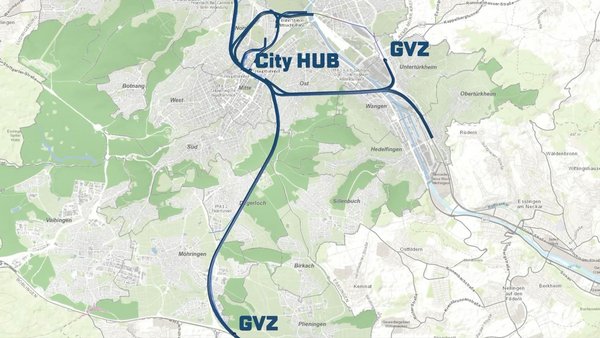 Von den Güterverteilzentren in die Innenstadt, lärm- und abgasfrei. Screenshot: Umstieg 21 Plus 