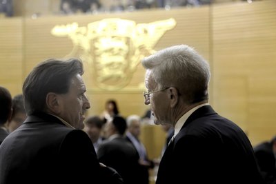 Sozialminister Manne Lucha (links) mit Ministerpräsident Winfried Kretschmann (beide Grüne).